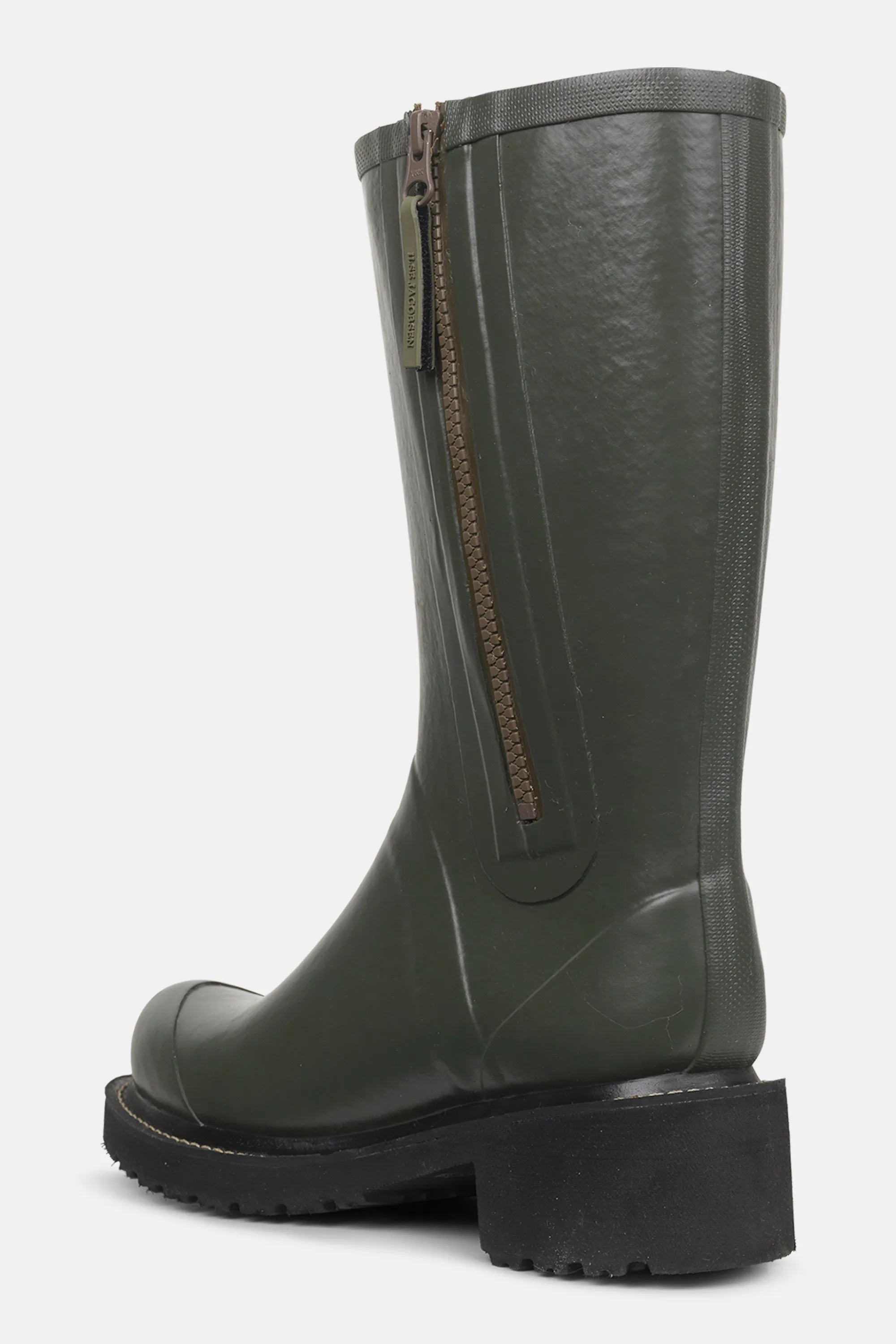 3/4 Rubber Boots With Zip - Army