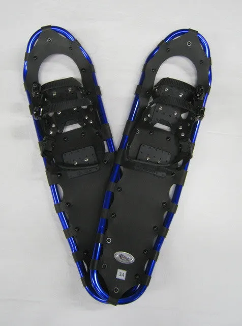 Adventure 34" Snowshoes Package - (Good for 170-230 lbs) with Blue Poles & Black Carry-Bag