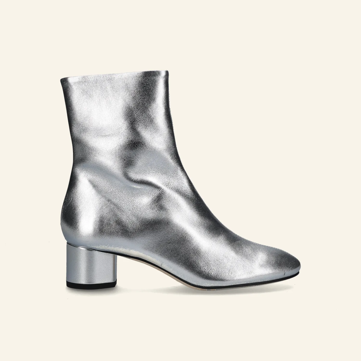 ALLEGRA | Laminated Nappa Silver