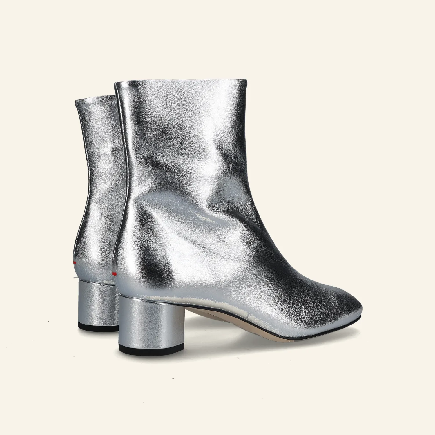 ALLEGRA | Laminated Nappa Silver