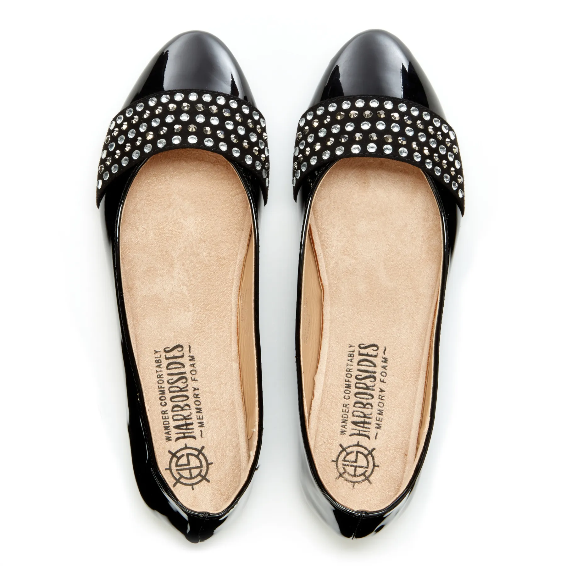 Almond Toe Studded Band Ballet Flats (Pyper)