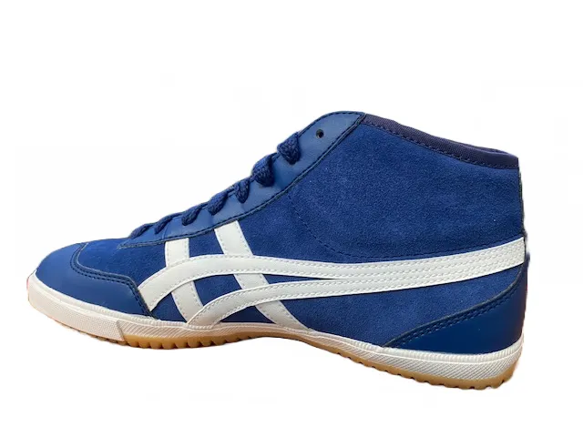 Asics Retro Rocket Mt Su high-top sneakers in leather and suede H237L 5001 navy-white