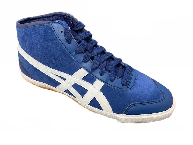 Asics Retro Rocket Mt Su high-top sneakers in leather and suede H237L 5001 navy-white