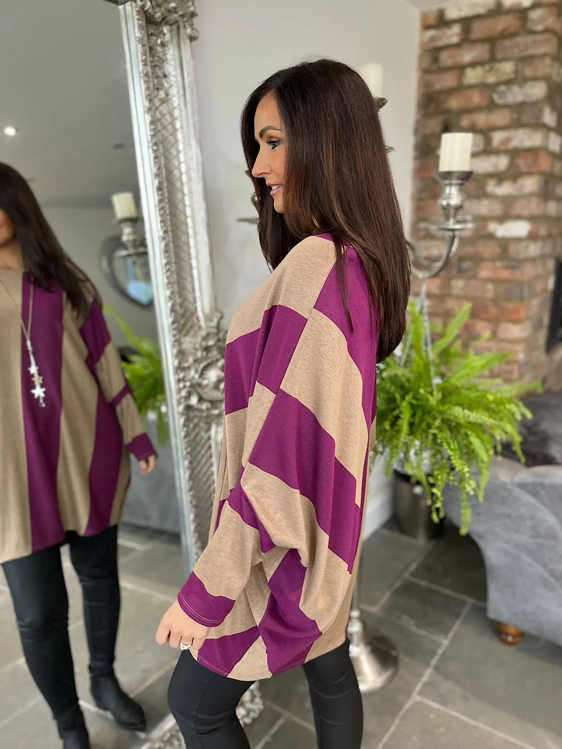 Asymmetric Stripe Top Harper