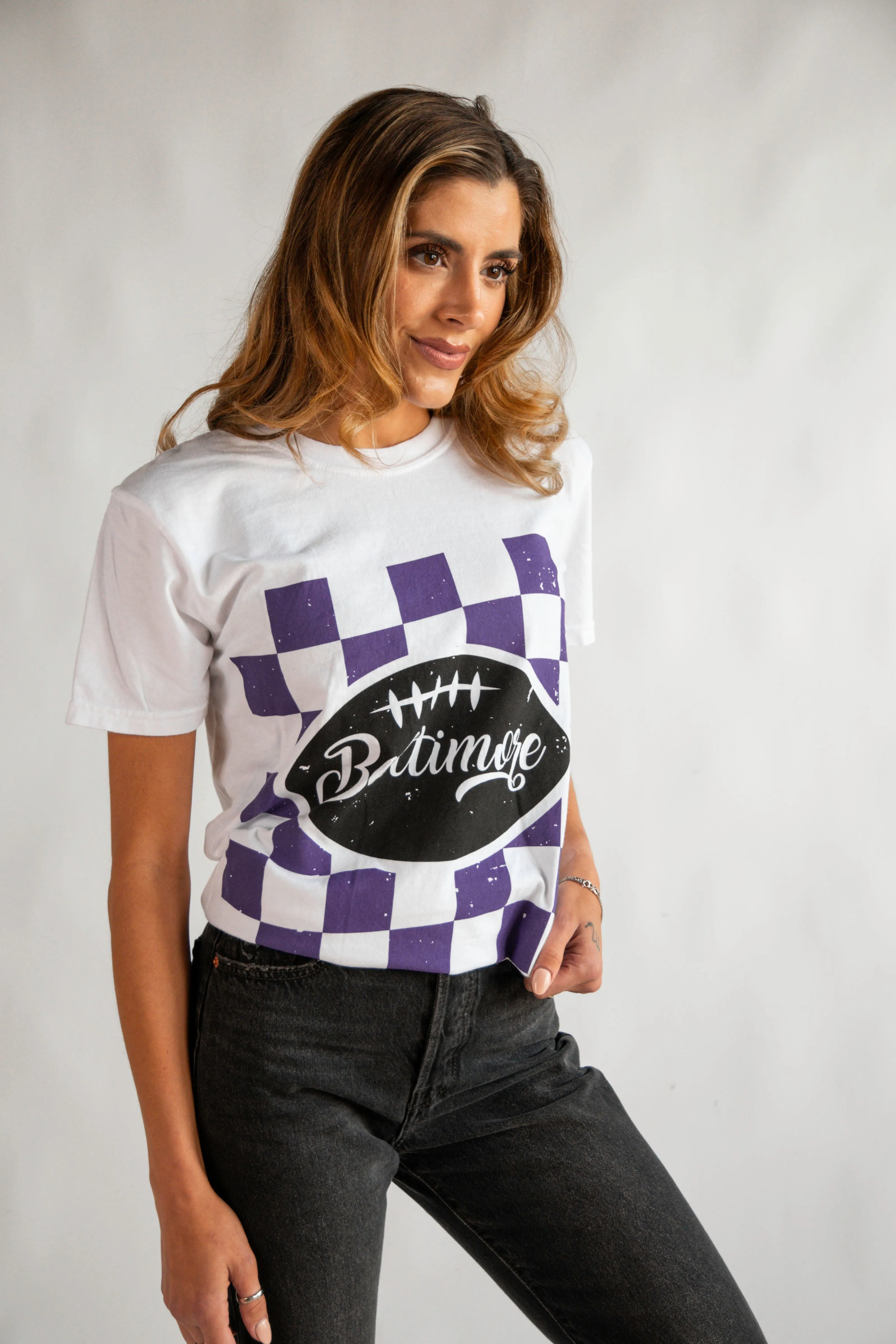 Baltimore Checkered Flag Tee By Brightside