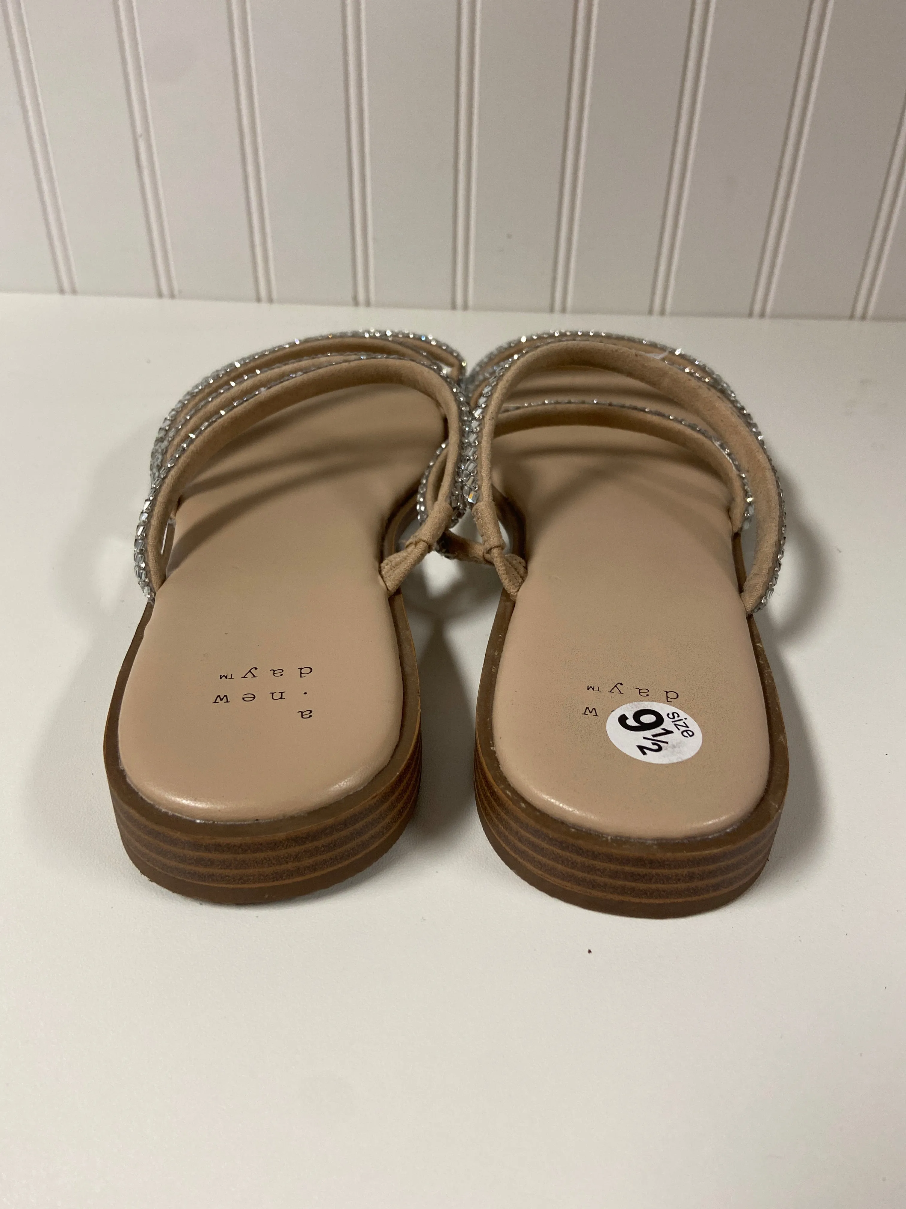 Beige Sandals Flats A New Day, Size 9.5