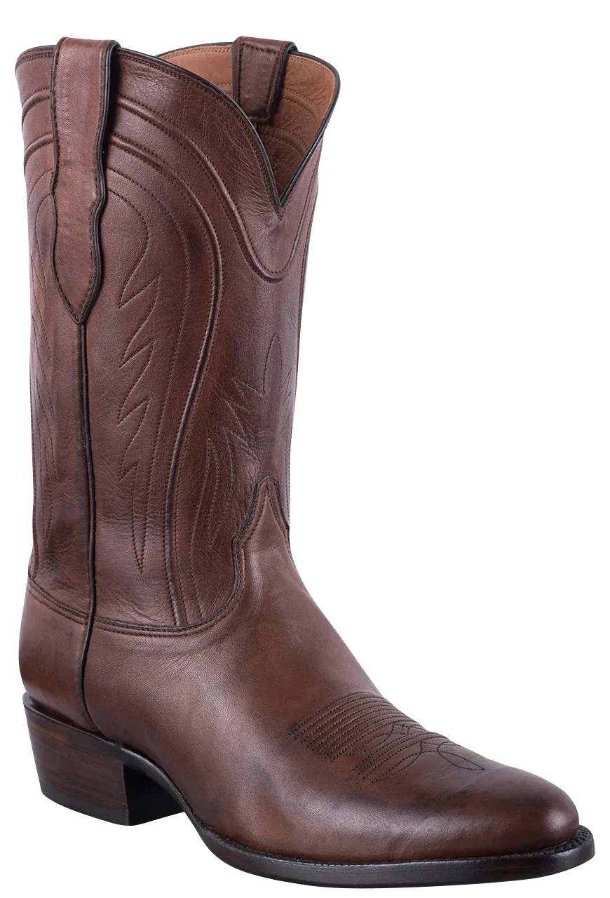 Black Jack Men's Exclusive Ranch Hand Cowboy Boots - Burnished Brown