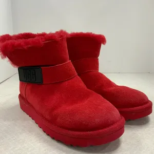 Boots Ankle Flats By Ugg In Red, Size: 5