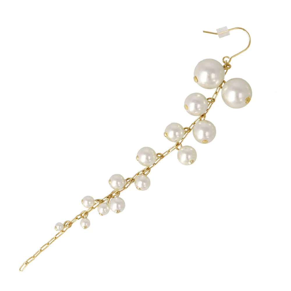 Bubble Pearl Linear Drop Earrings