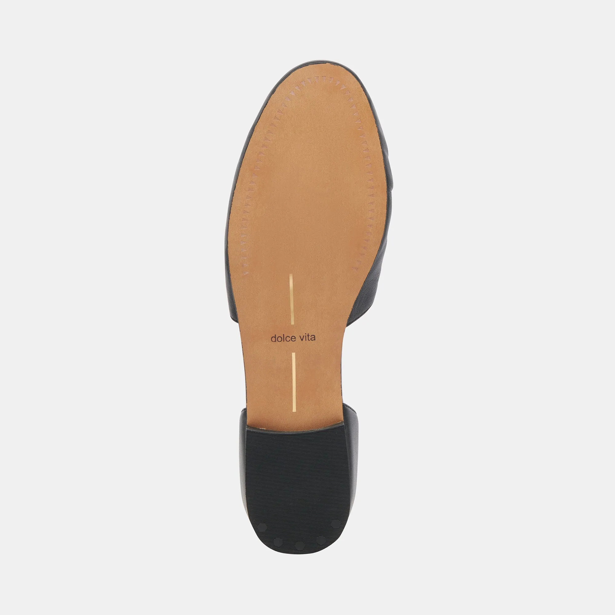 CANCUN BALLET FLATS BLACK LEATHER