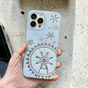 Dreamy Snowflake Cute Phone Case for iPhones 11, 12, 13, 14, 15 Pro Max, and 15 Plus - KBCPC234 Design