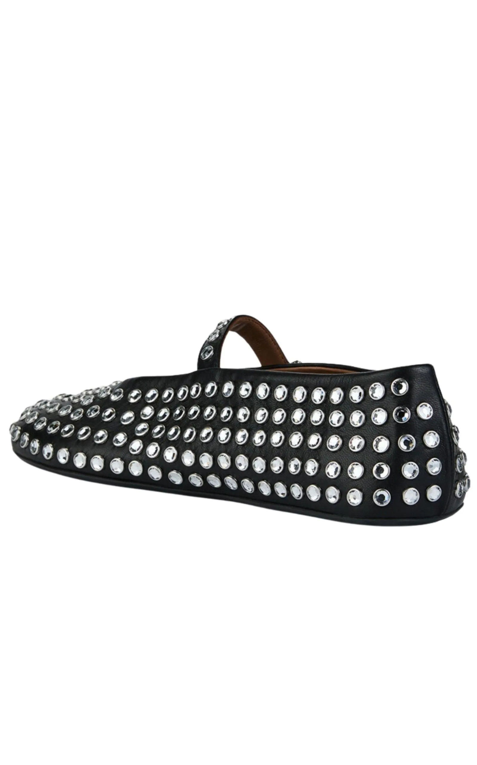 Embellished Leather Ballet Flats