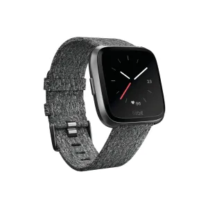 Fitbit Versa Special Edition Smart Watch, Charcoal Woven, One Size (S & L Bands Included)