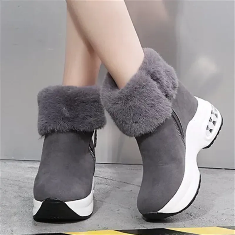 GRW Orthopedic Boots For Women Arch Support Warm Fur Ankle Boots