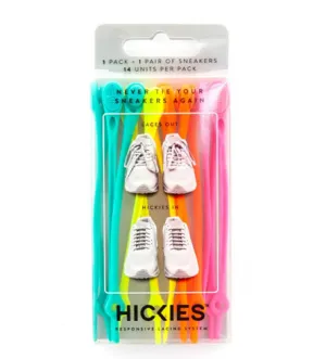 HICKIES Neon Rainbow Shoelaces