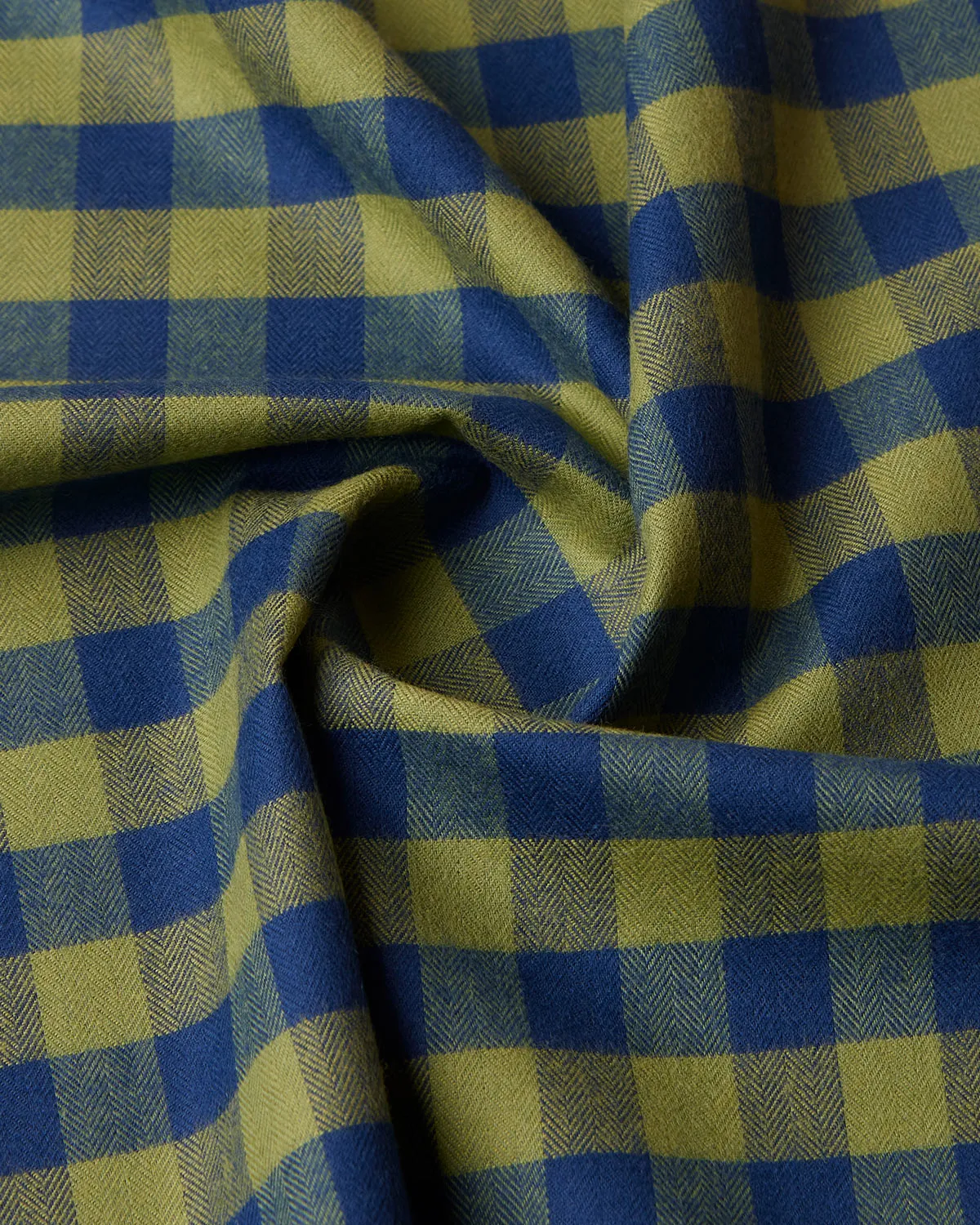 Japanese Olive Night Checked Shirt