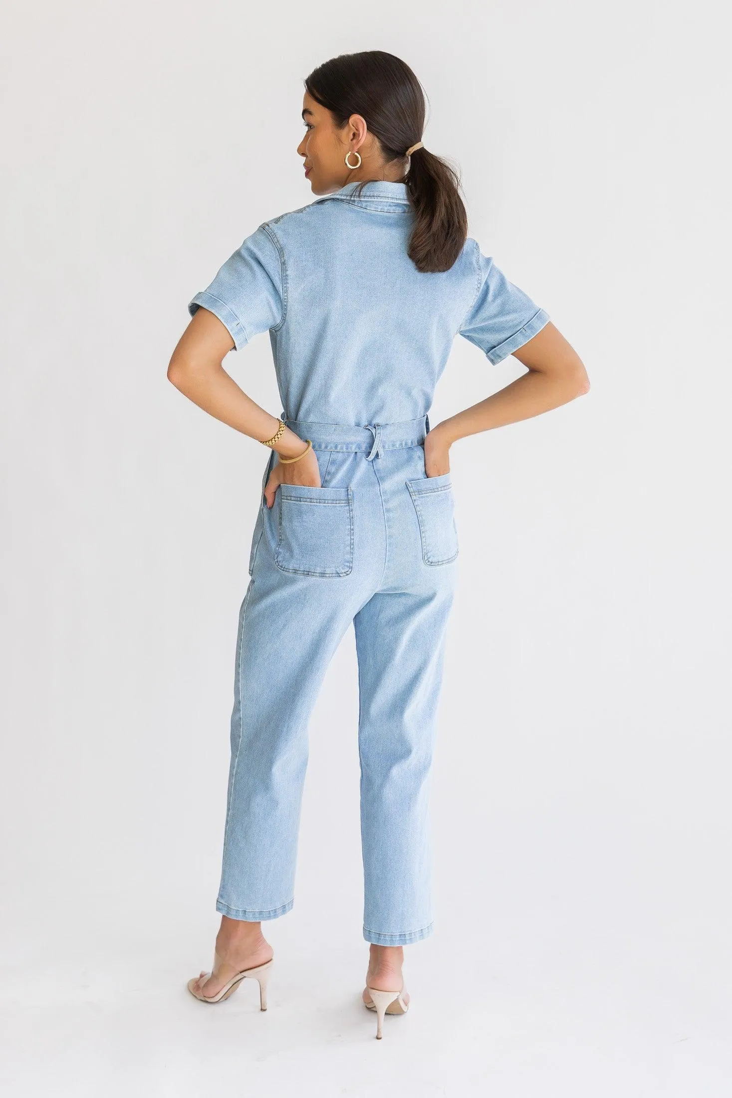 Kendall Denim Washed Jumpsuit - Final Sale