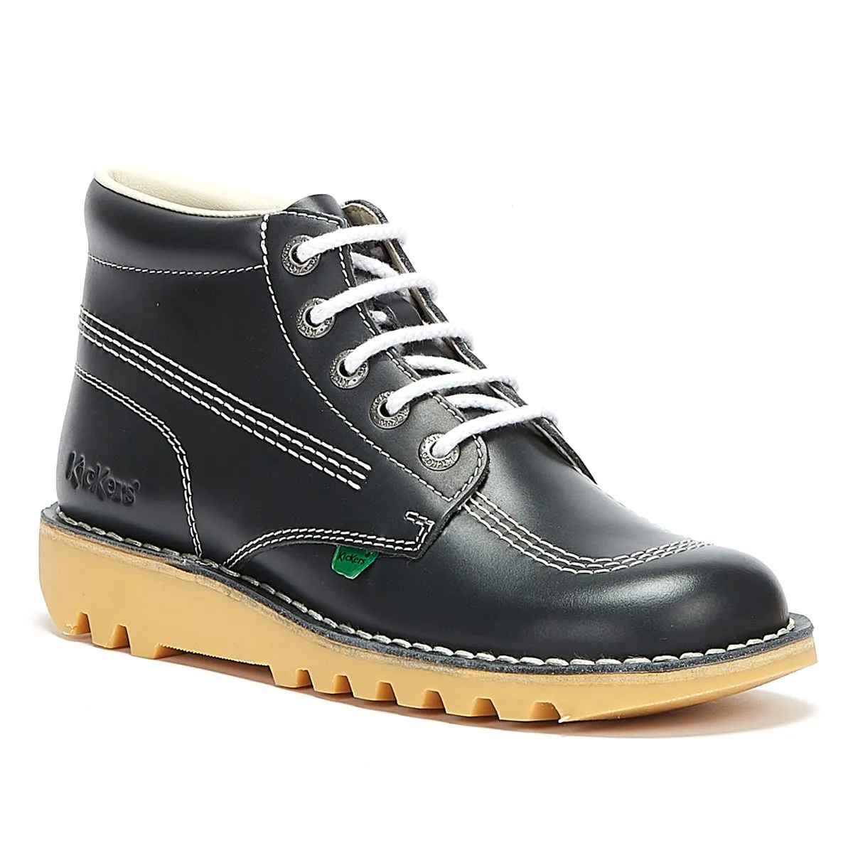 Kickers Mens Kick Hi Core Navy/Natural Leather Boots