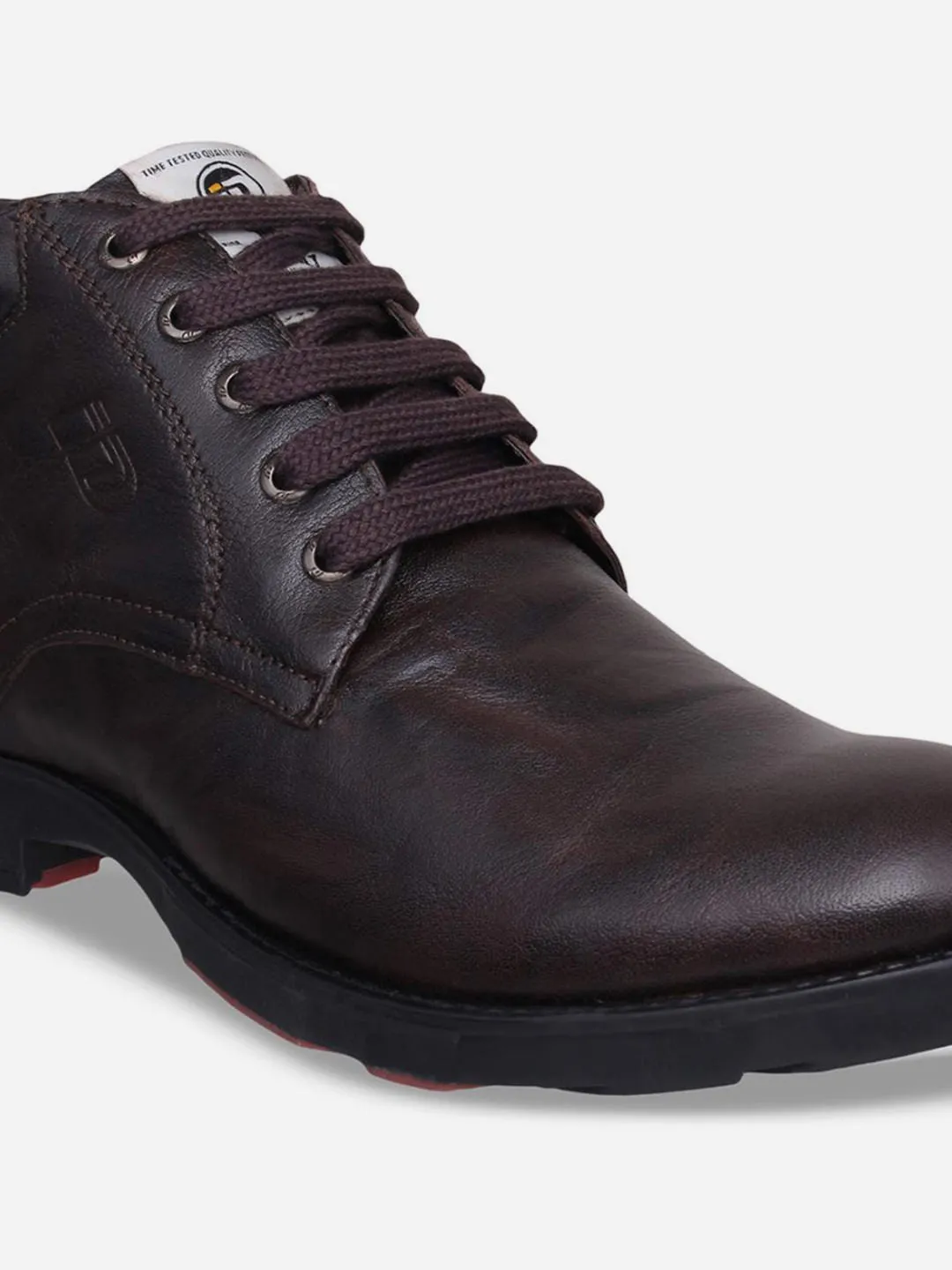 Men's Brown Crumble Leather Boot (ID1026)