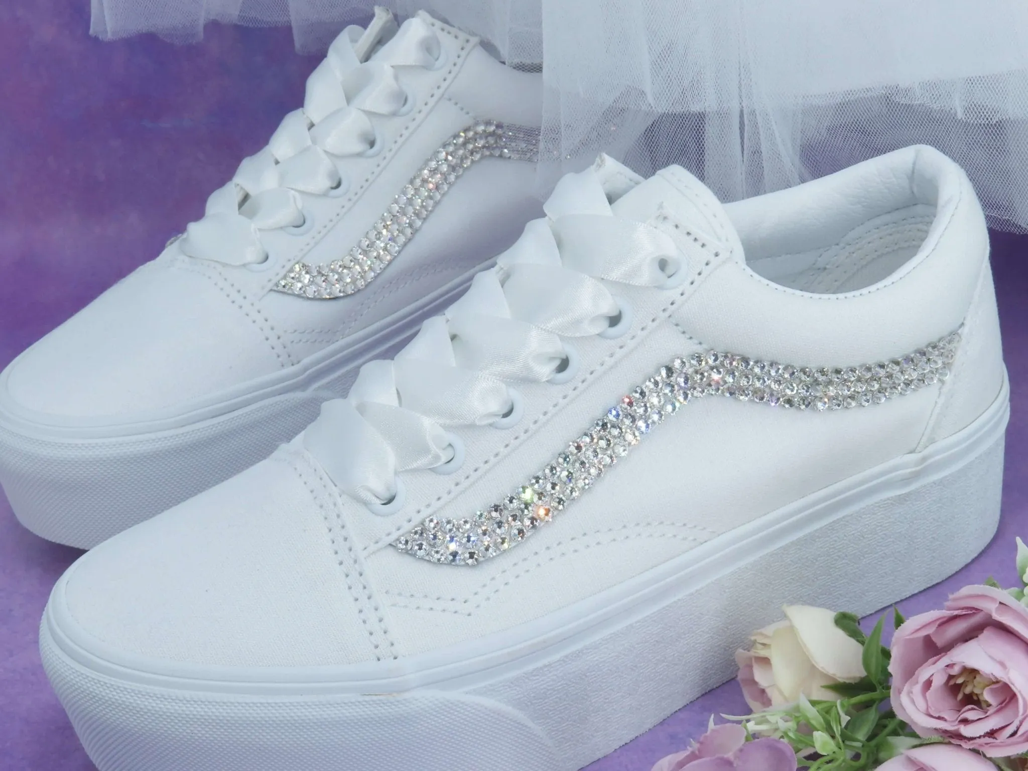 Platform Vans Wedding Trainers For Brides.