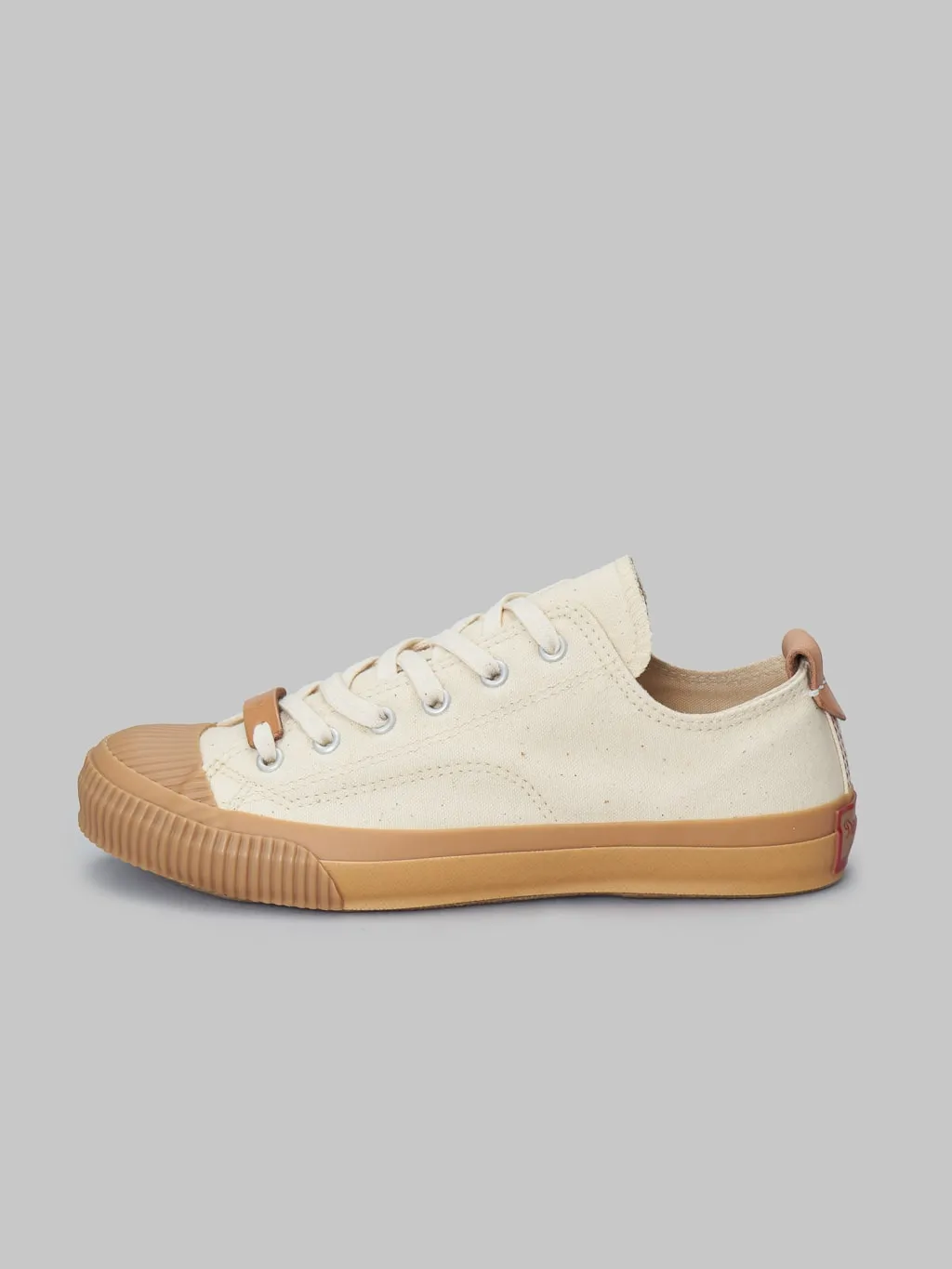 Pras Shellcap Sneakers Low Leather Pull Strap Kinari/Gum