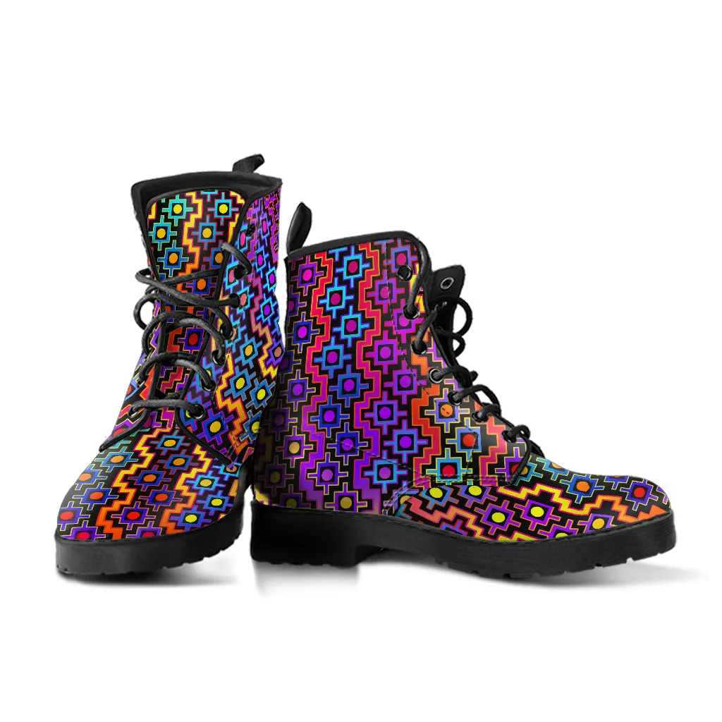 Rainbow Healing Leather Boots