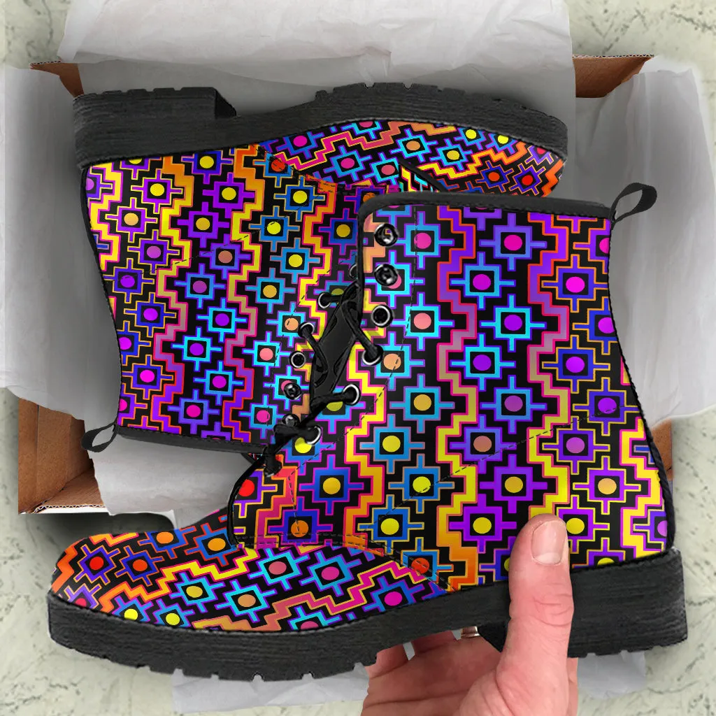 Rainbow Healing Leather Boots