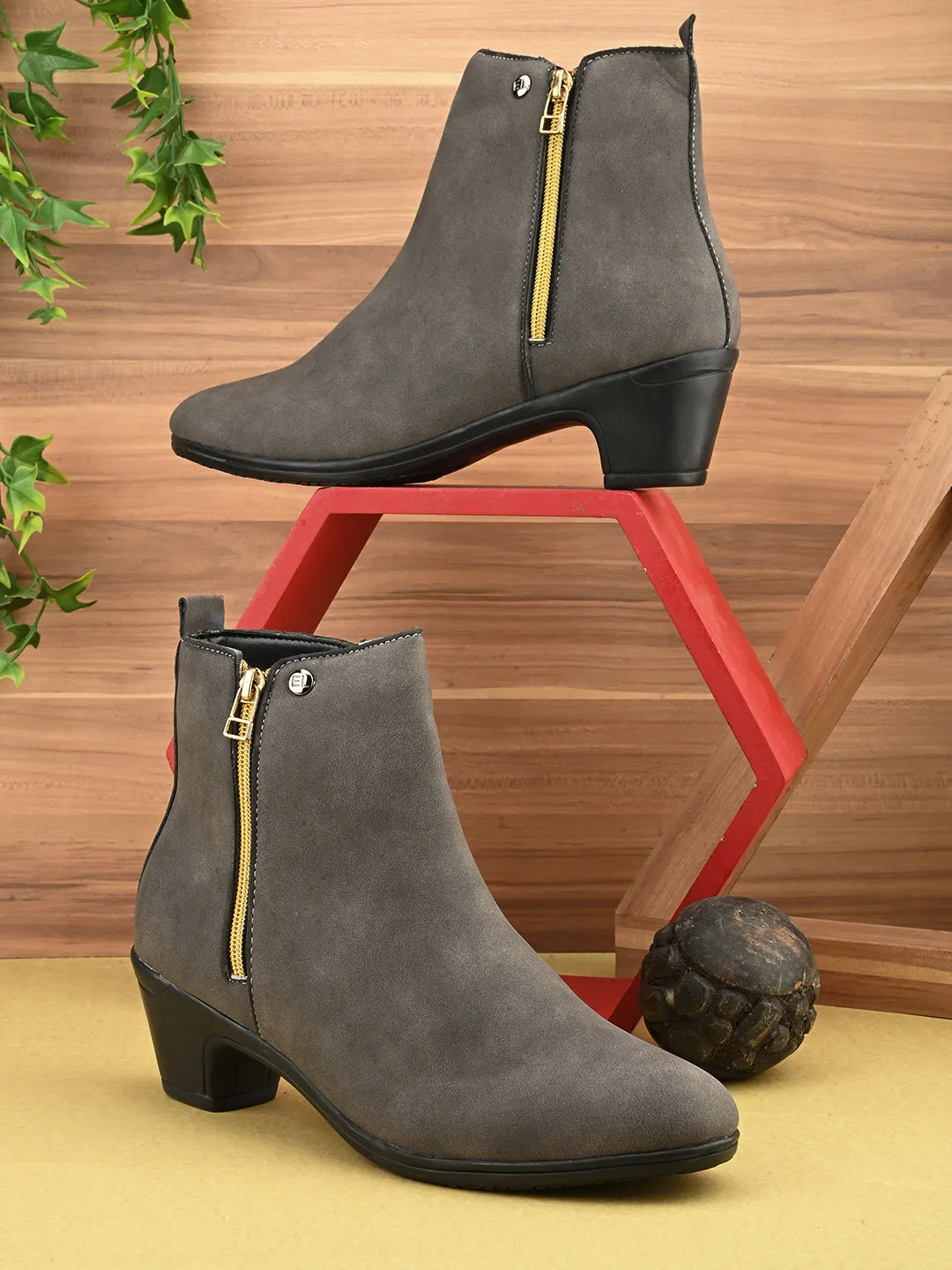 Refined Vanilla Zip-Up Boot For Women