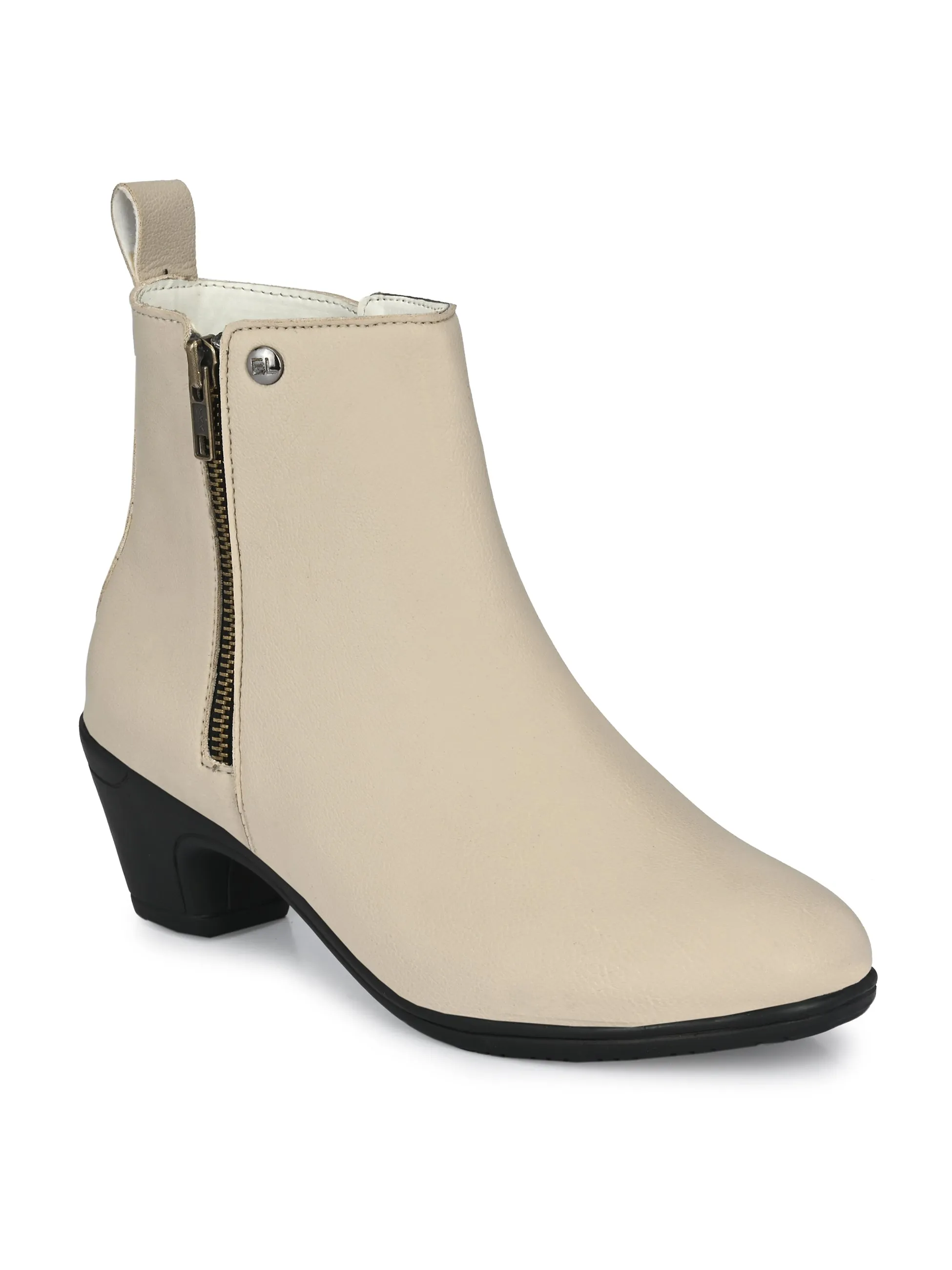 Refined Vanilla Zip-Up Boot For Women