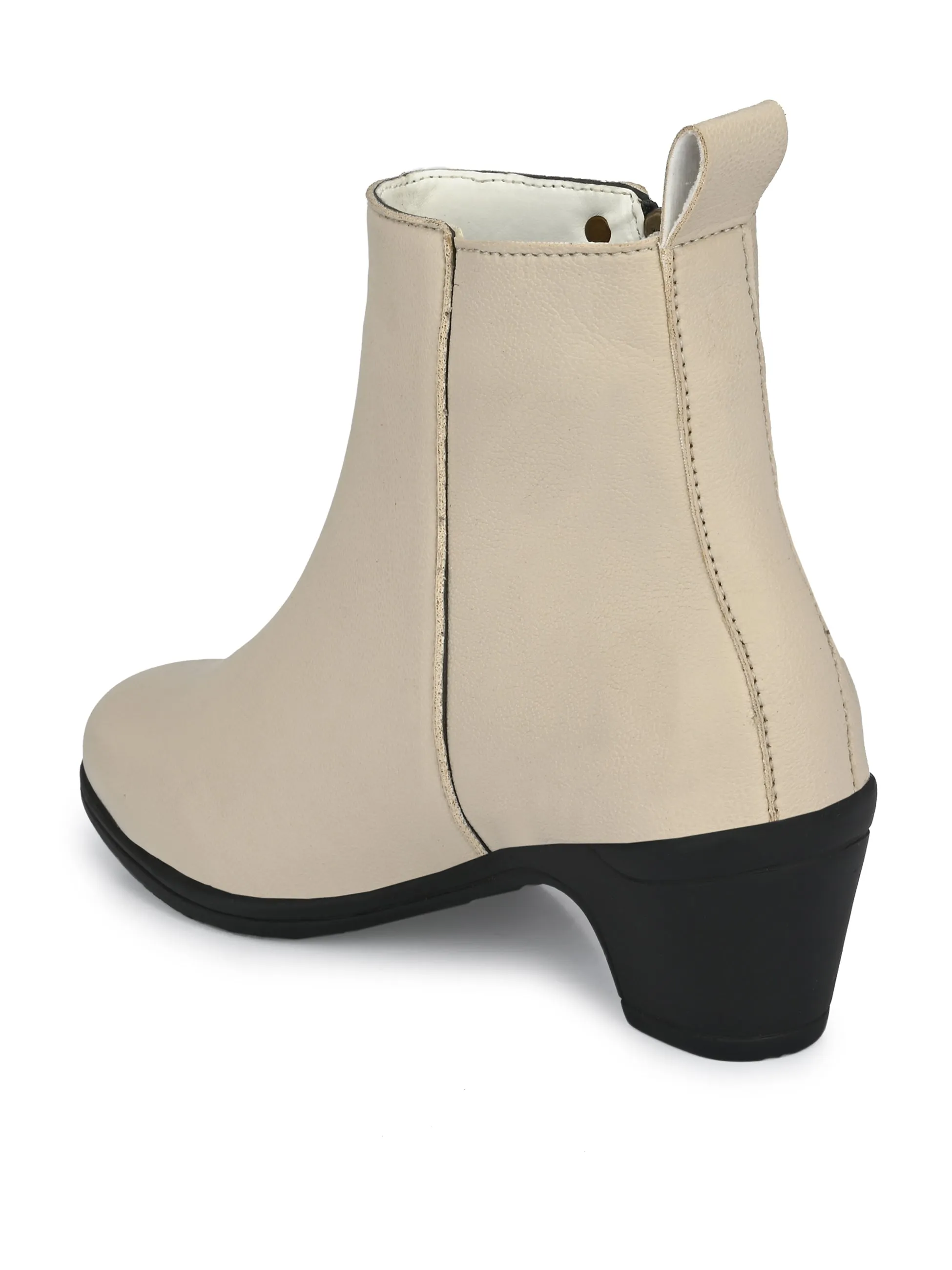 Refined Vanilla Zip-Up Boot For Women