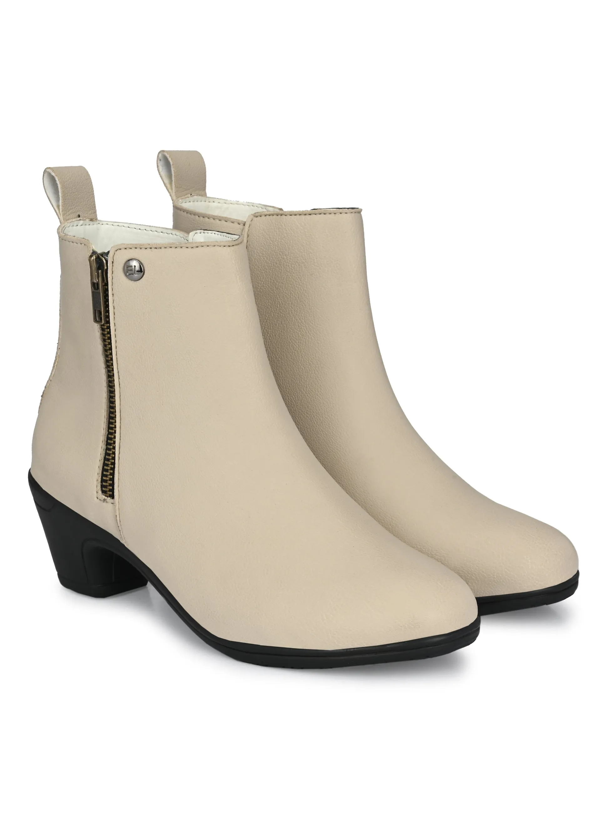 Refined Vanilla Zip-Up Boot For Women