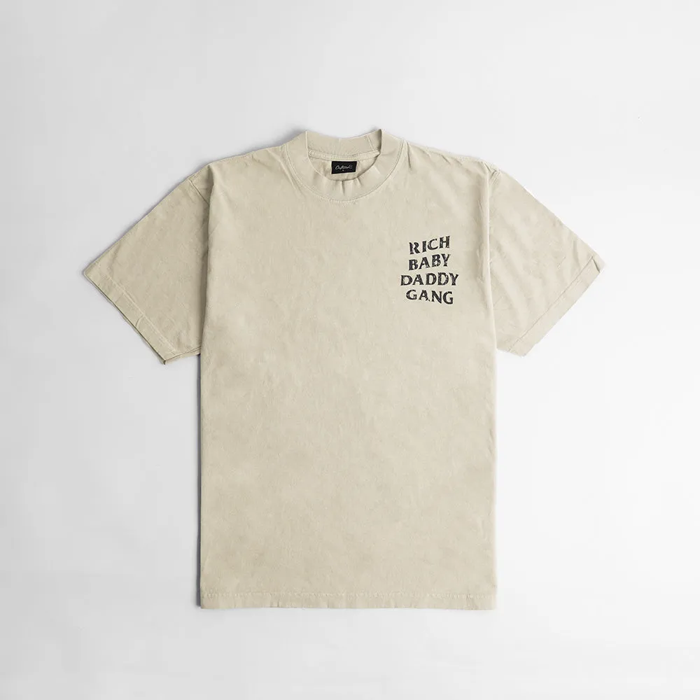 Rich Baby Daddy Gang Oversized T-shirt- Cream