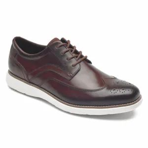 Rockport Men GARETT WING TIP BURGUNDY/LEATHER