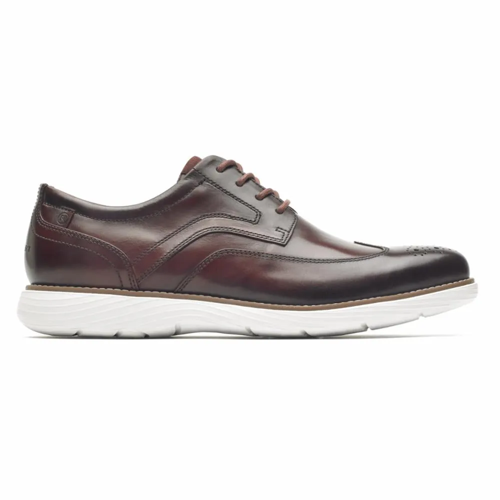 Rockport Men GARETT WING TIP BURGUNDY/LEATHER