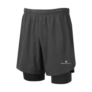 Ronhill | Men's Tech 7" Twin Short - All Black