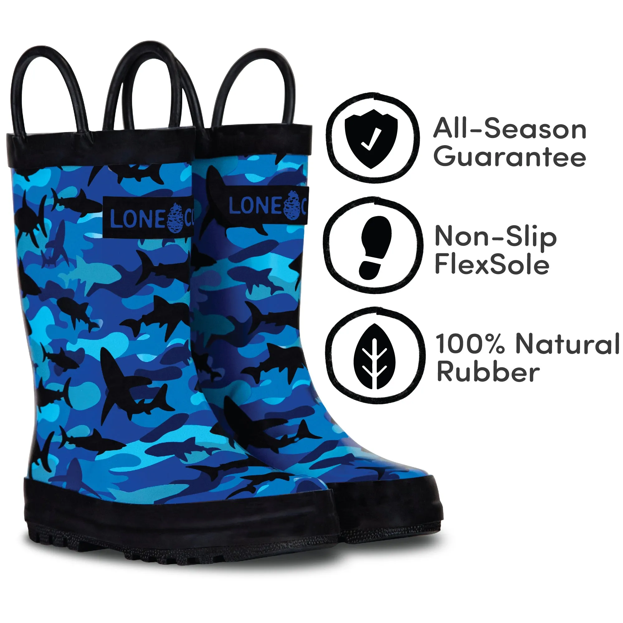 Shark Shadows (Camo) Rain Boot