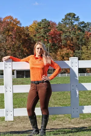 Signature Mid-Waist Winter Breech | Mocha   Mocha | Side Phone Pocket