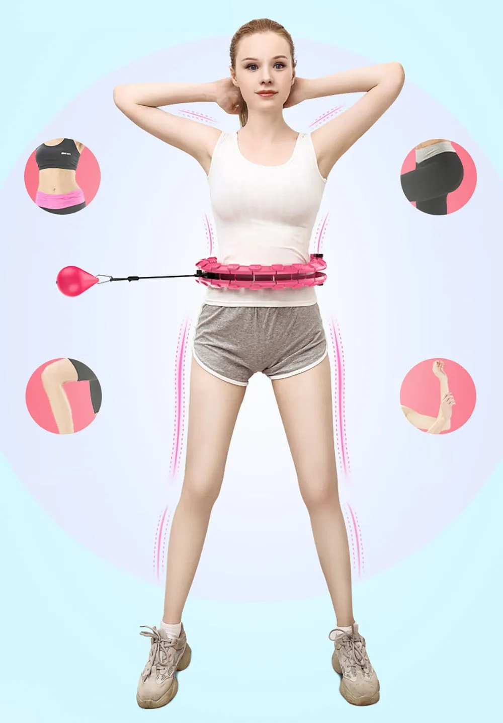 Smart Weighted Hoola Hoop - Thin Waist Fitness Equipment