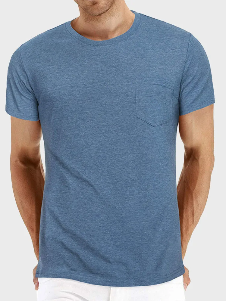 Solid Round Neck Men's Tee