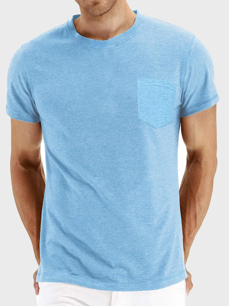 Solid Round Neck Men's Tee