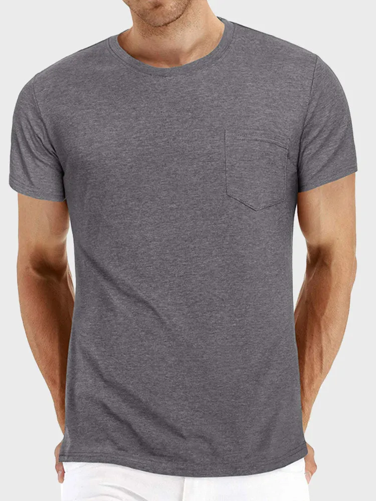 Solid Round Neck Men's Tee