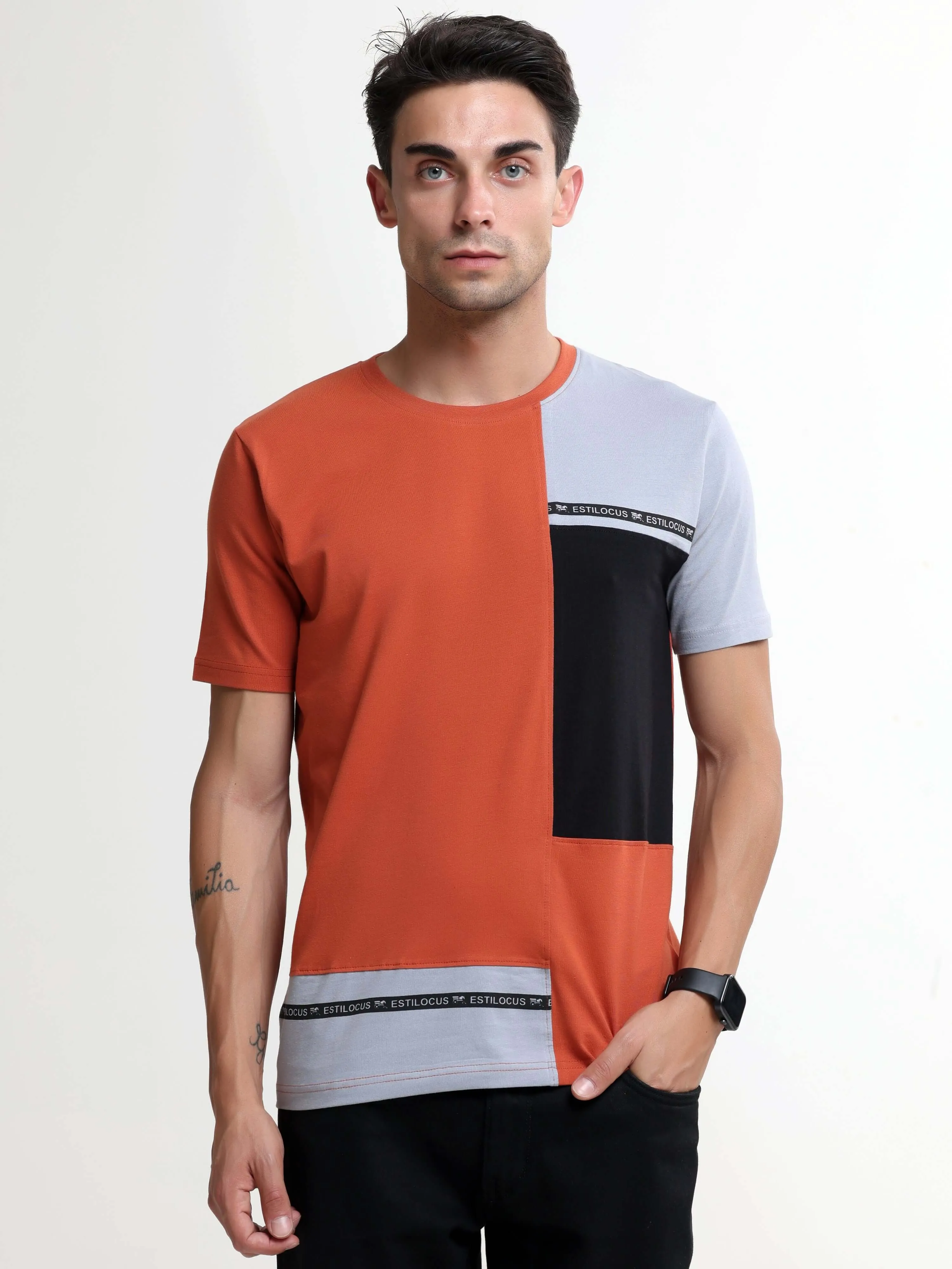 Thrive tangy orange light weight tshirt